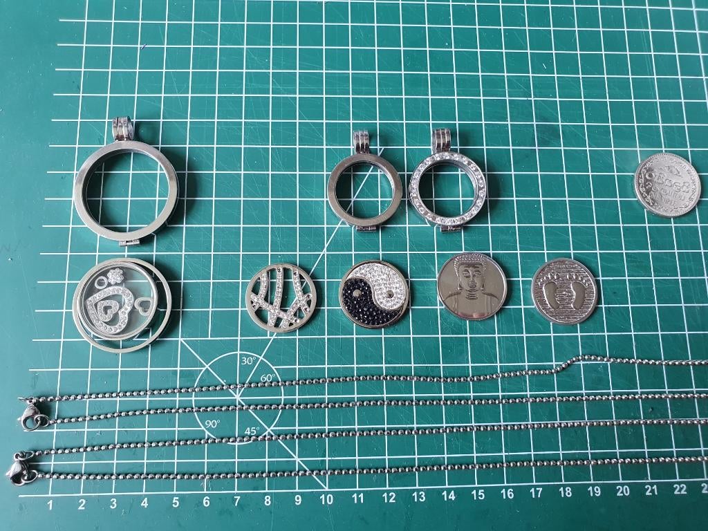 Lucardi - More Coins - kettingset, Sieraden, Tassen en Uiterlijk, Kettingen, Overige materialen, Overige kleuren, Ophalen of Verzenden