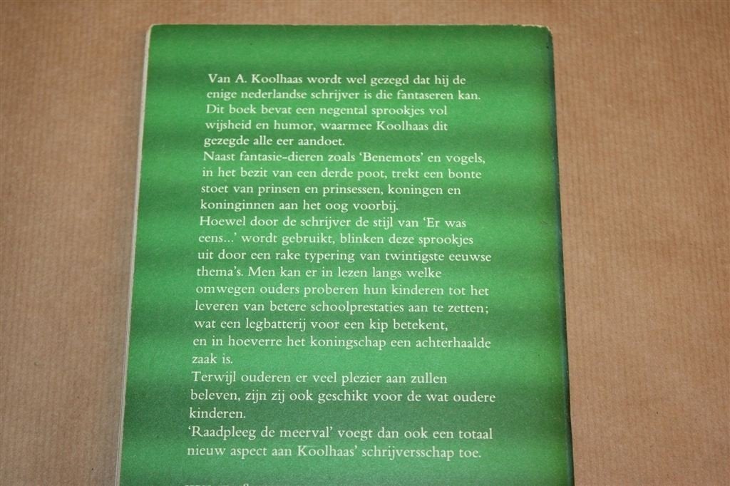 Raadpleeg de Meerval — Sprookjes van Anton Koolhaas 1980, Boeken, Ophalen of Verzenden, Gelezen