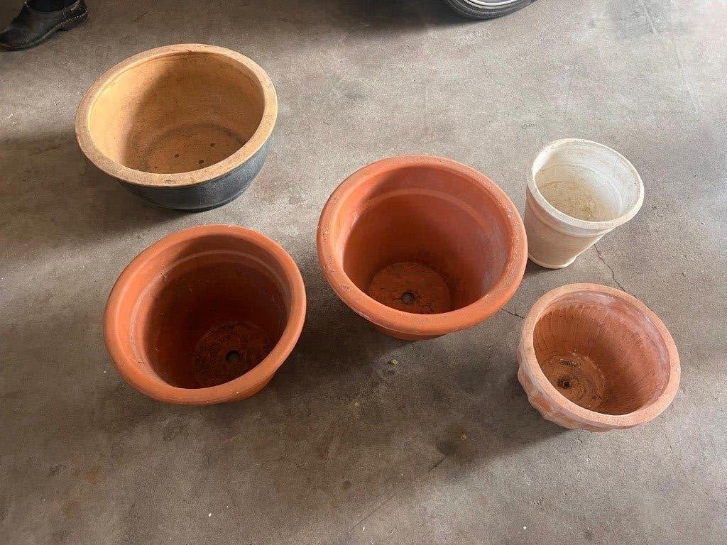 bloempotten, Tuin en Terras, Gebruikt, Rond, Minder dan 40 cm, Ophalen