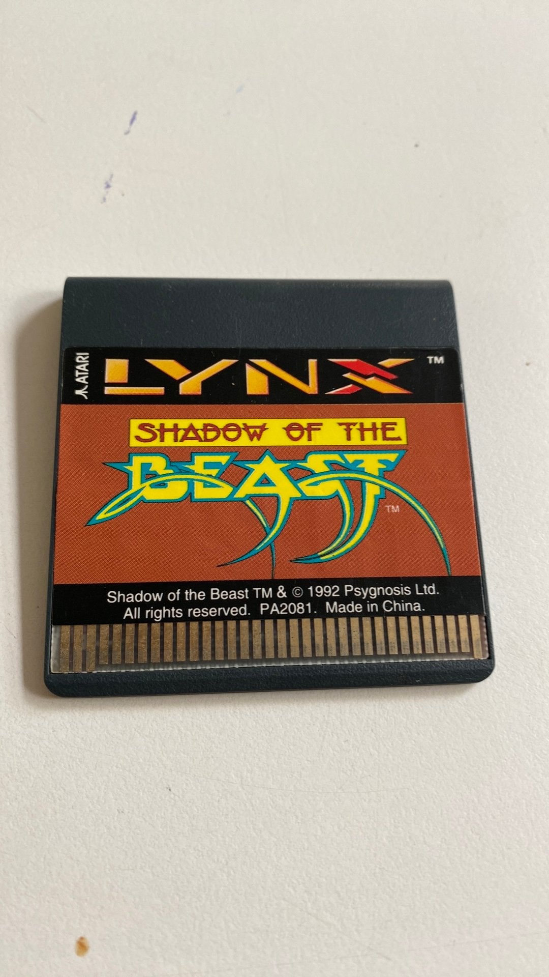 Vintage atari lynx spel shadow of the beast, 1 speler, Ophalen of Verzenden, Zo goed als nieuw, Atari Lynx
