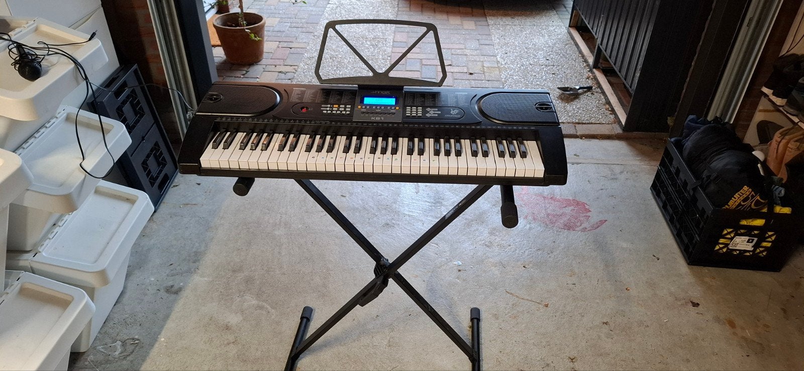 Max Music KB1 Keyboard met standaard en koptelefoon, Met standaard, Ophalen, Overige merken, 61 toetsen