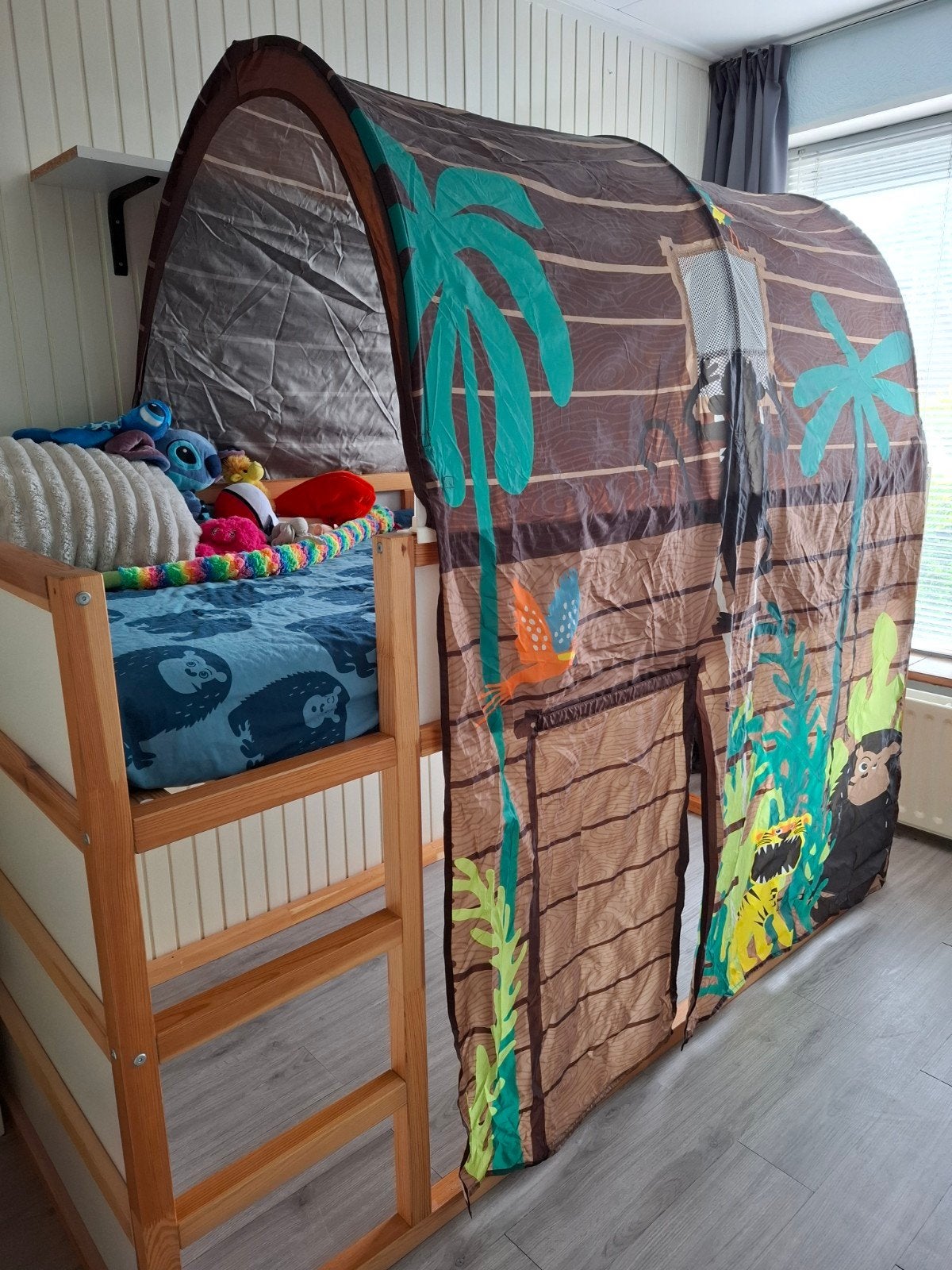 ikea kura halfhoogslaper, Huis en Inrichting, Slaapkamer | Stapelbedden en Hoogslapers, Ophalen, Gebruikt, Eenpersoons, Minder dan 160 cm