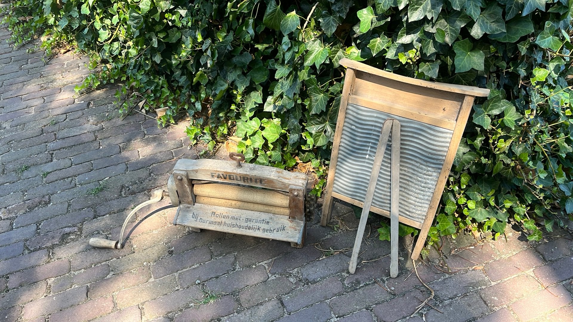 Antieke/ vintage wasbord en waswringer., Antiek en Kunst, Ophalen