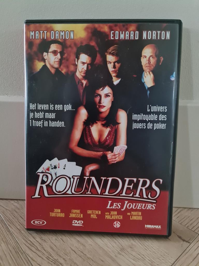 Rounders DVD - Matt Damon, Edward Norton - Pokerfilm, Vanaf 16 jaar, Ophalen of Verzenden, Gebruikt, Actiethriller