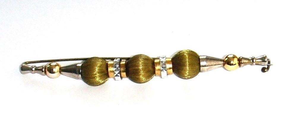 Retro reversspeld vergulde Sjaalspeld - pin broche., Overige materialen, Ophalen of Verzenden, Zo goed als nieuw, Goud