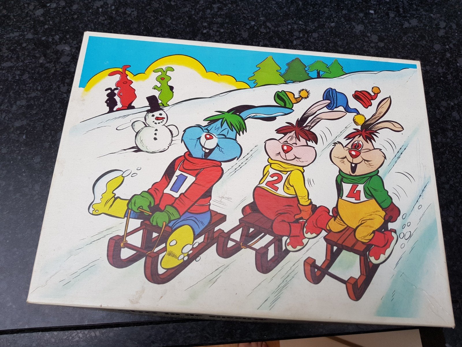 Vintage Bobo Konijnen Puzzel, Ophalen of Verzenden, Meer dan 50 stukjes, Gebruikt, 4 tot 6 jaar
