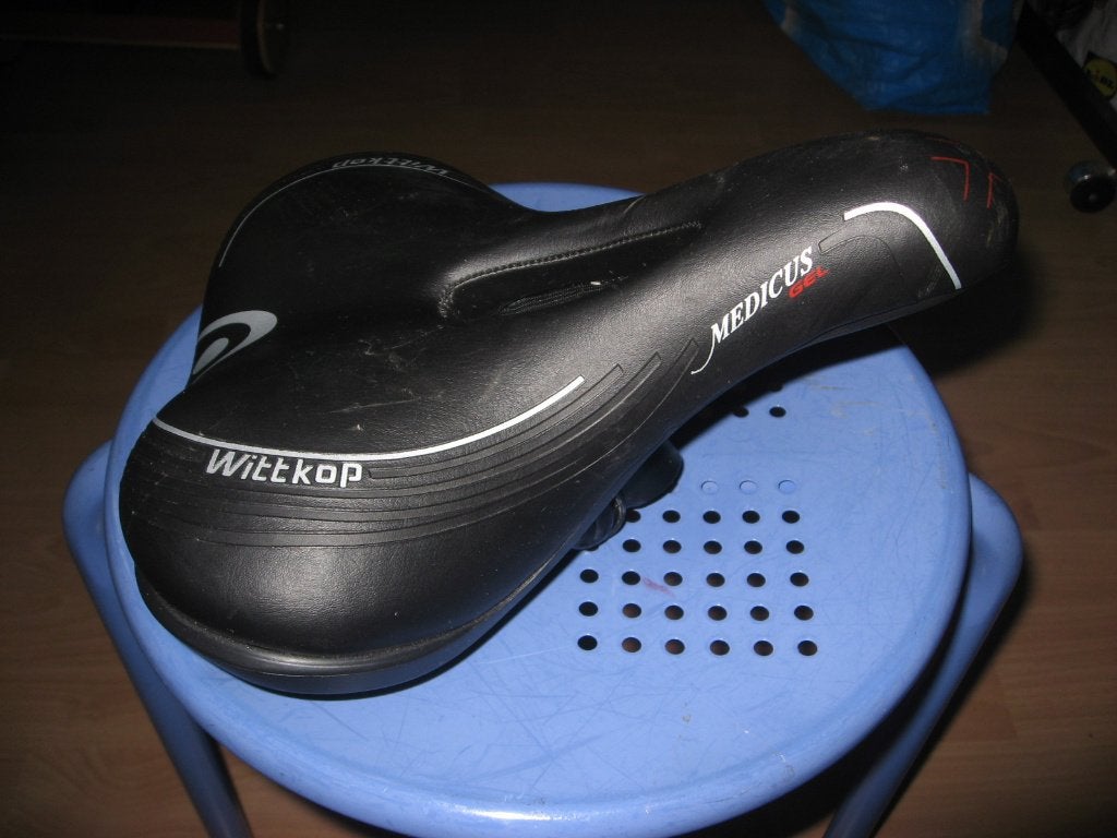 Fiets zadel gel medicus wittkop3, Kunststof, Ophalen of Verzenden, Zo goed als nieuw, Zadel