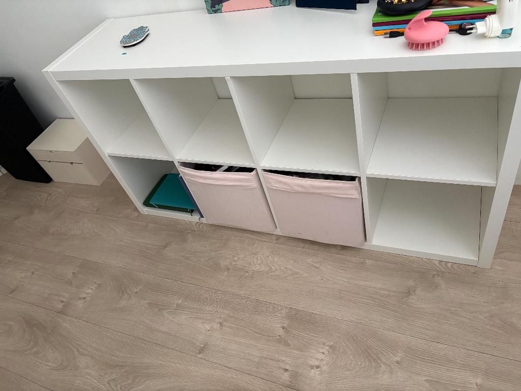 Kallax kast wit, Ophalen, Gebruikt, 100 tot 150 cm, 50 tot 100 cm