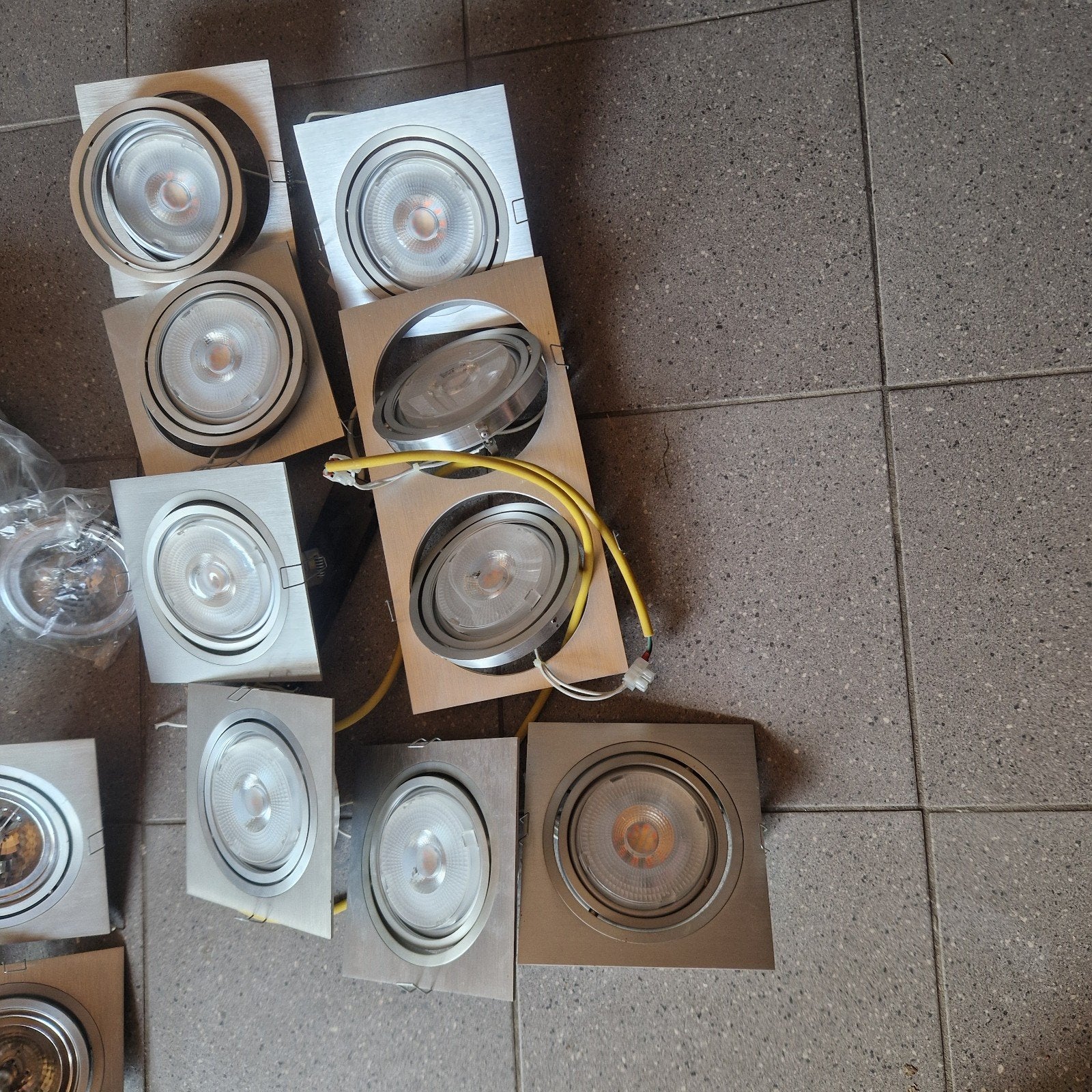 Grote RVS Inbouwspots 16 cm, Huis en Inrichting, Lampen | Spots, Inclusief lichtbron, Ophalen of Verzenden, Zo goed als nieuw