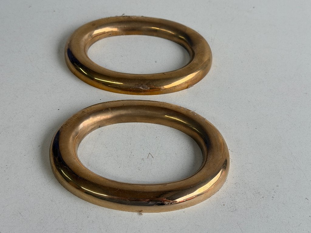 2 x Bronzen / messing prachtige lichtrand 165 x 125 mm, Watersport en Boten, Ophalen of Verzenden, Gebruikt, Lijn of Blok