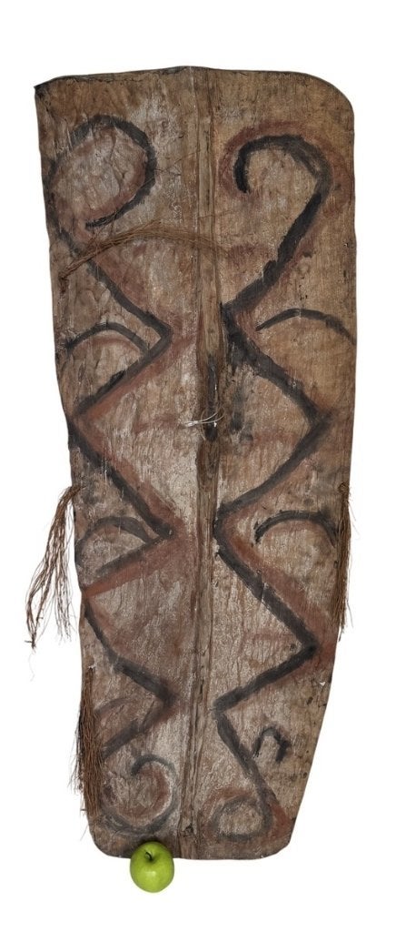903. Asmat oorlogsschild - hout, Nieuw-Guinea, 20e eeuw, Antiek en Kunst, Ophalen of Verzenden