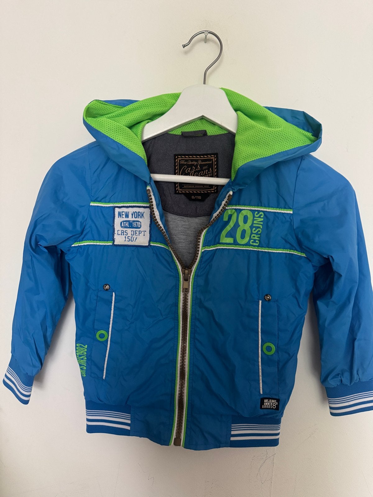 Cars Jeans zomerjas blauw/groen maat 116, Kinderen en Baby's, Kinderkleding | Maat 116, Ophalen of Verzenden, Gebruikt, Jongen