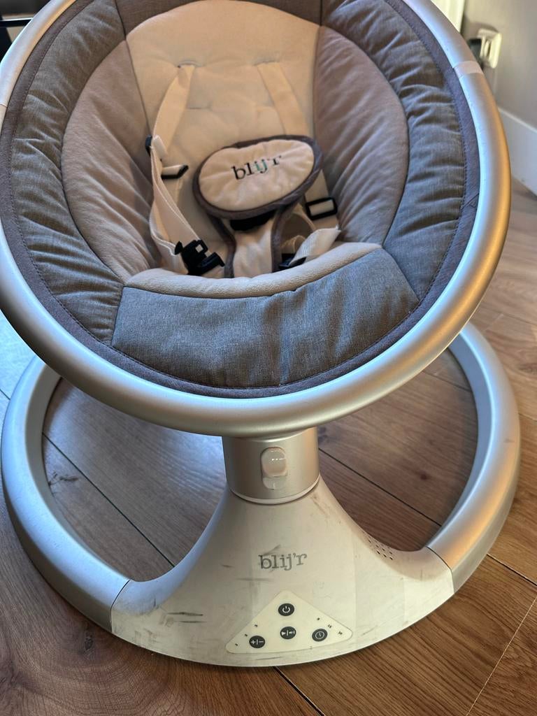 Blij'r Elektrische Baby Schommelstoel, Overige merken, Schommelstoel, Ophalen of Verzenden, Met gordel(s) of riempje(s)