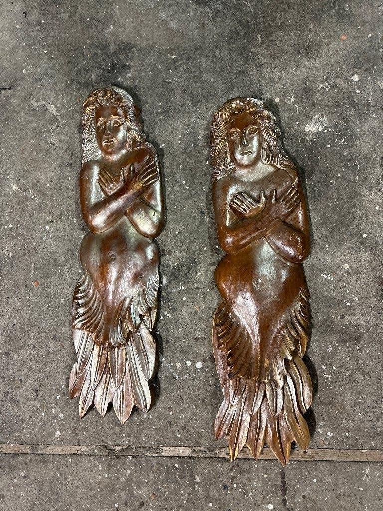 Massief houten handgemaakte ornamenten, Ophalen