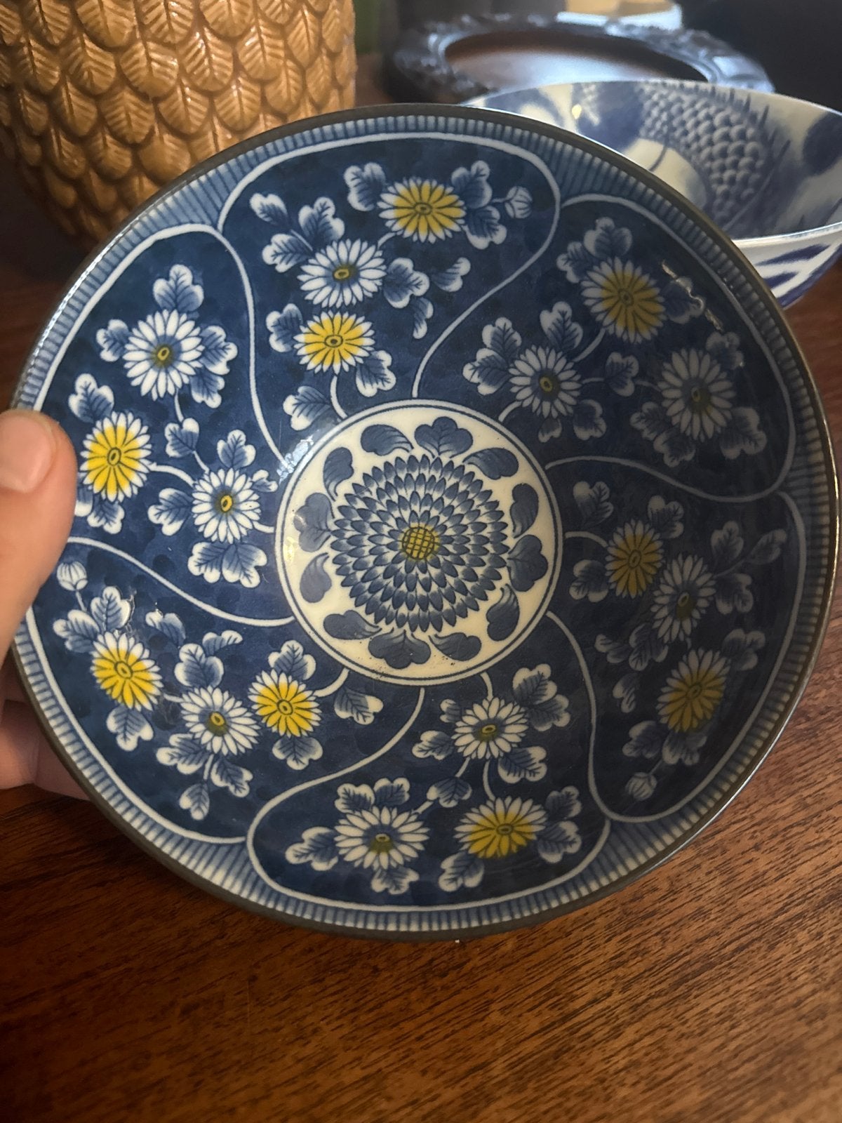 Vintage Japans kommetje met bloemmotief, Ophalen of Verzenden