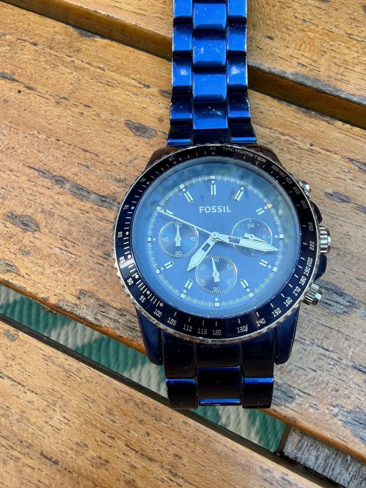 Fissil horloge, Overige merken, Staal, Gebruikt, Polshorloge