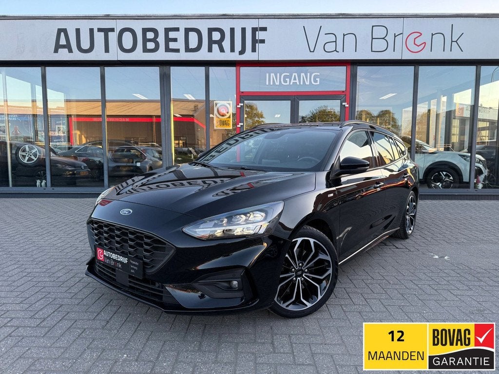 Ford Focus Wagon 1.0 EcoBoost ST Line Business | Leder | LED, 125 pk, Gebruikt, Zwart, 1283 kg