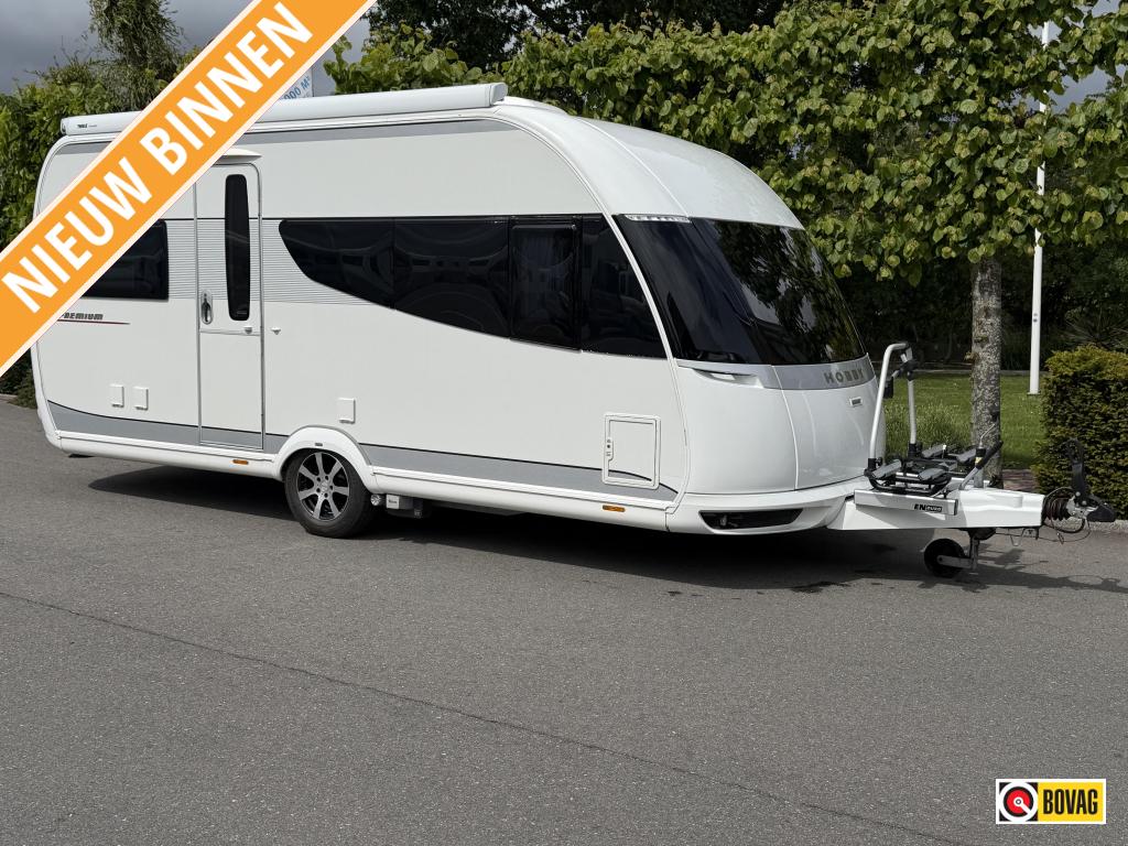 Hobby Premium 460 UFE Mover,Luifel,Dakairco in nieuwstaat, Caravans en Kamperen, Caravans, Schokbreker, Rondzit, Hobby, Bedrijf