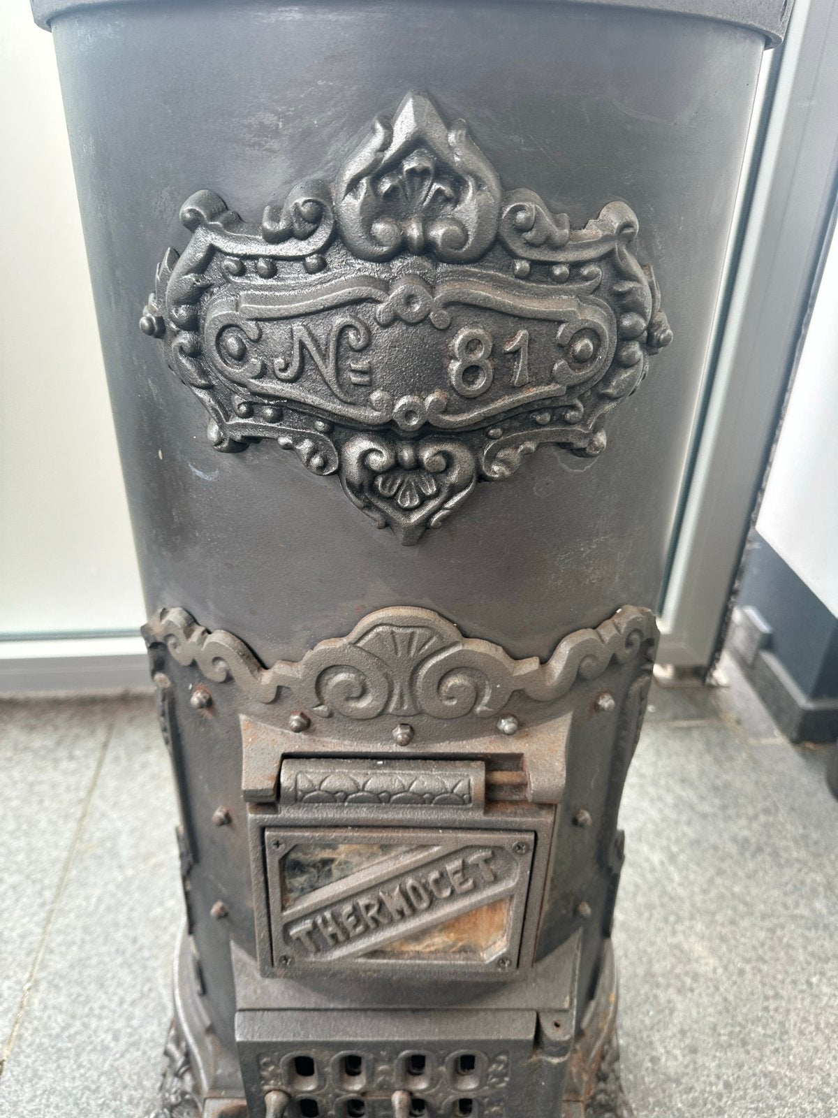Nostalgische Thermocet 81 Gietijzeren Potkachel, Ophalen, Gebruikt, Vrijstaande haard, Houthaard