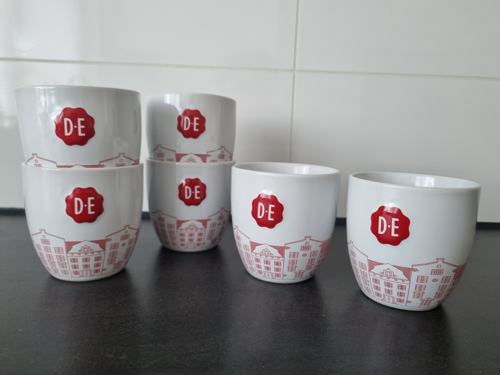 6 Douwe Egberts Burendag mokken - nieuw, Steen, Overige merken, Nieuw, Overige stijlen