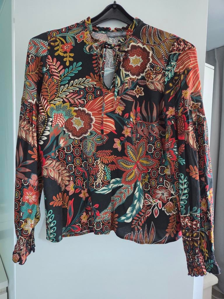 Geisha Blouse met Bloemenprint, Overige kleuren, Geisha, Ophalen of Verzenden, Zo goed als nieuw