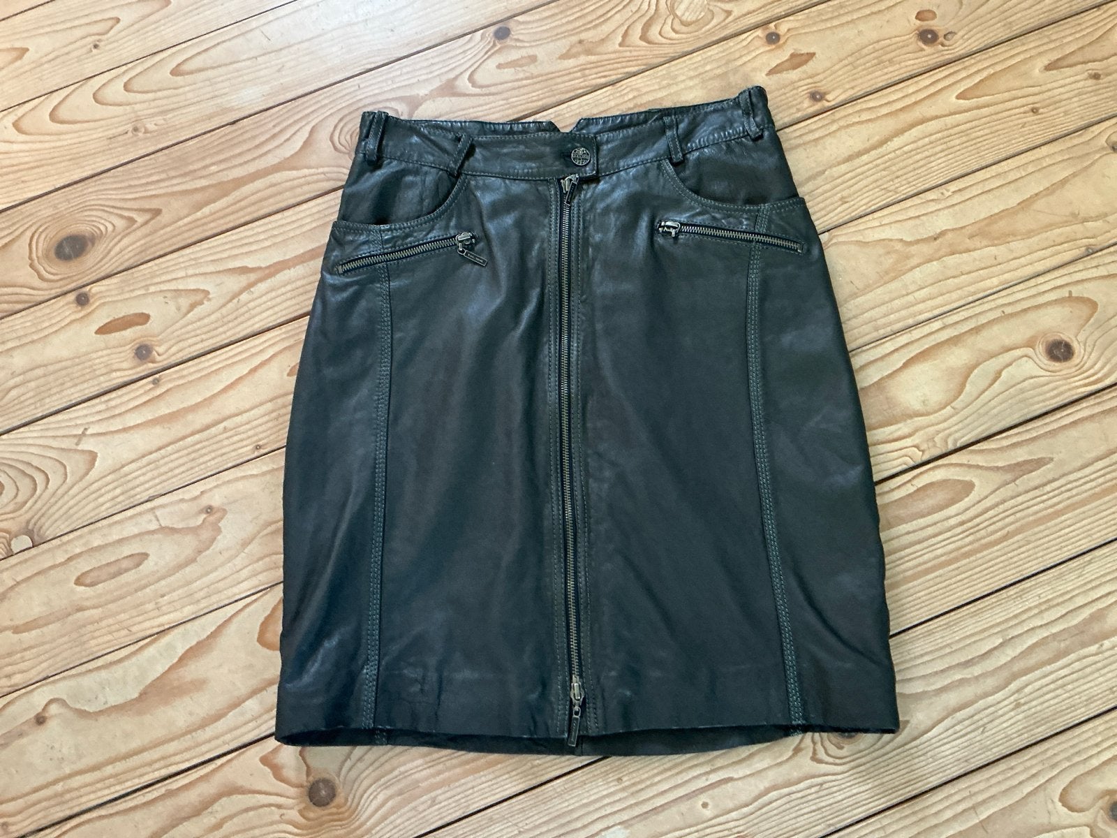 Eva & Claudi leren rok, maat 40, zwart, Kleding | Dames, Maat 38/40 (M), Verzenden, Zwart, Zo goed als nieuw
