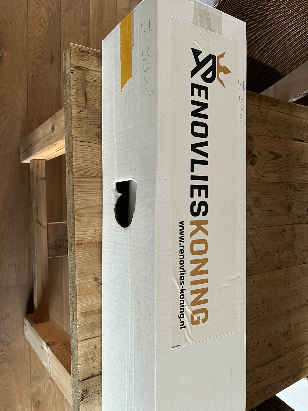 Renovlies glasvezel behang 200gram, Huis en Inrichting, Ophalen, Glasvezelbehang, 10 tot 25 m², Wit