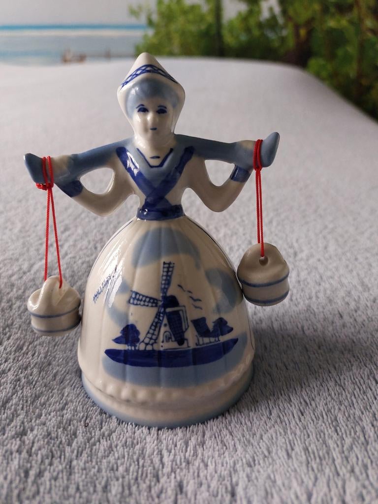 Delfts blauw meisje met juk., Antiek en Kunst, Antiek | Porselein, Ophalen of Verzenden