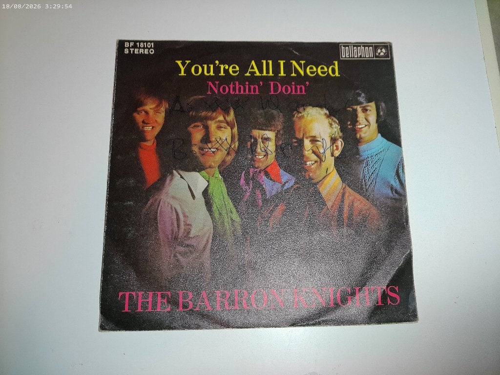 The Barron Knights - you're all I need / Nothin' Doin', Gebruikt, Fotohoes, 7 inch, Ophalen of Verzenden