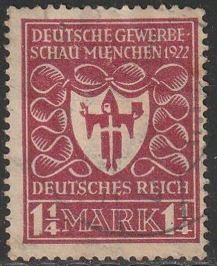 Rijk 1922 199 Vakbeurs 1 1/4m, Gest, Ophalen of Verzenden, Overige periodes, Gestempeld