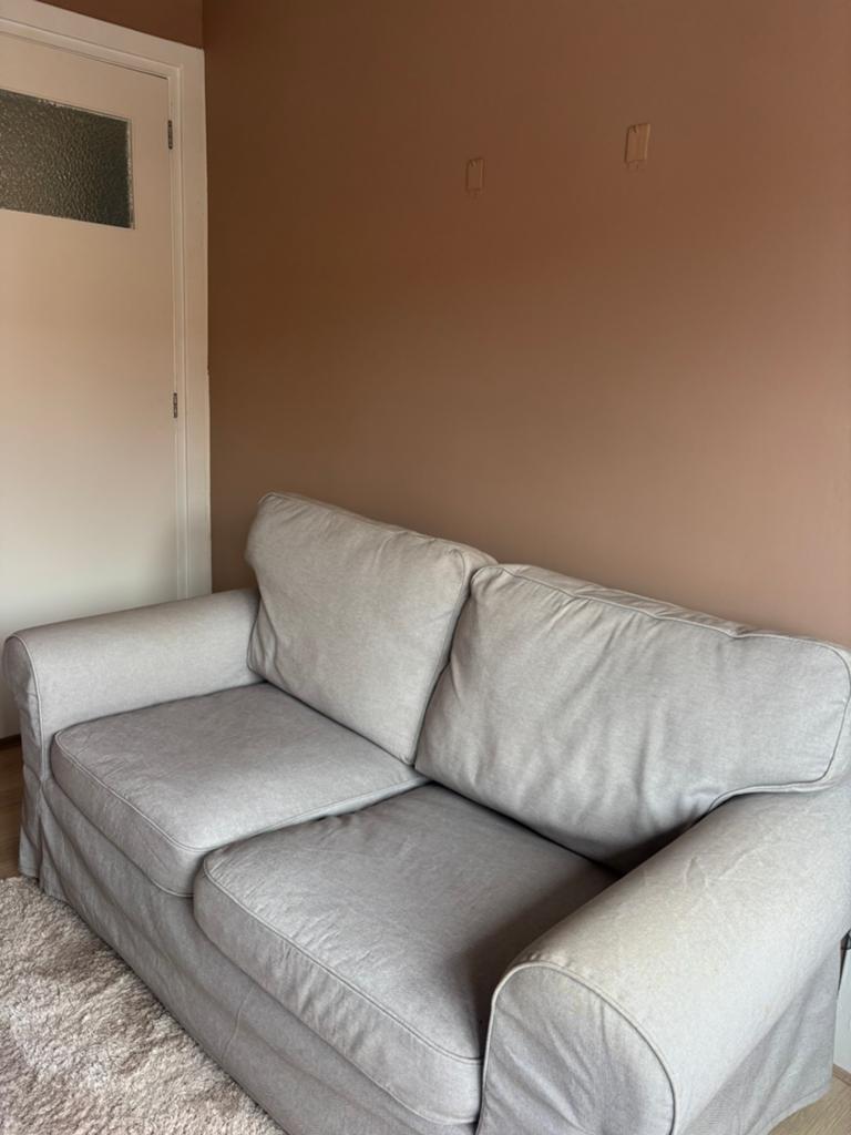 Ektorp bank + poef, Ophalen, Gebruikt, Rechthoekig, 125 cm of meer