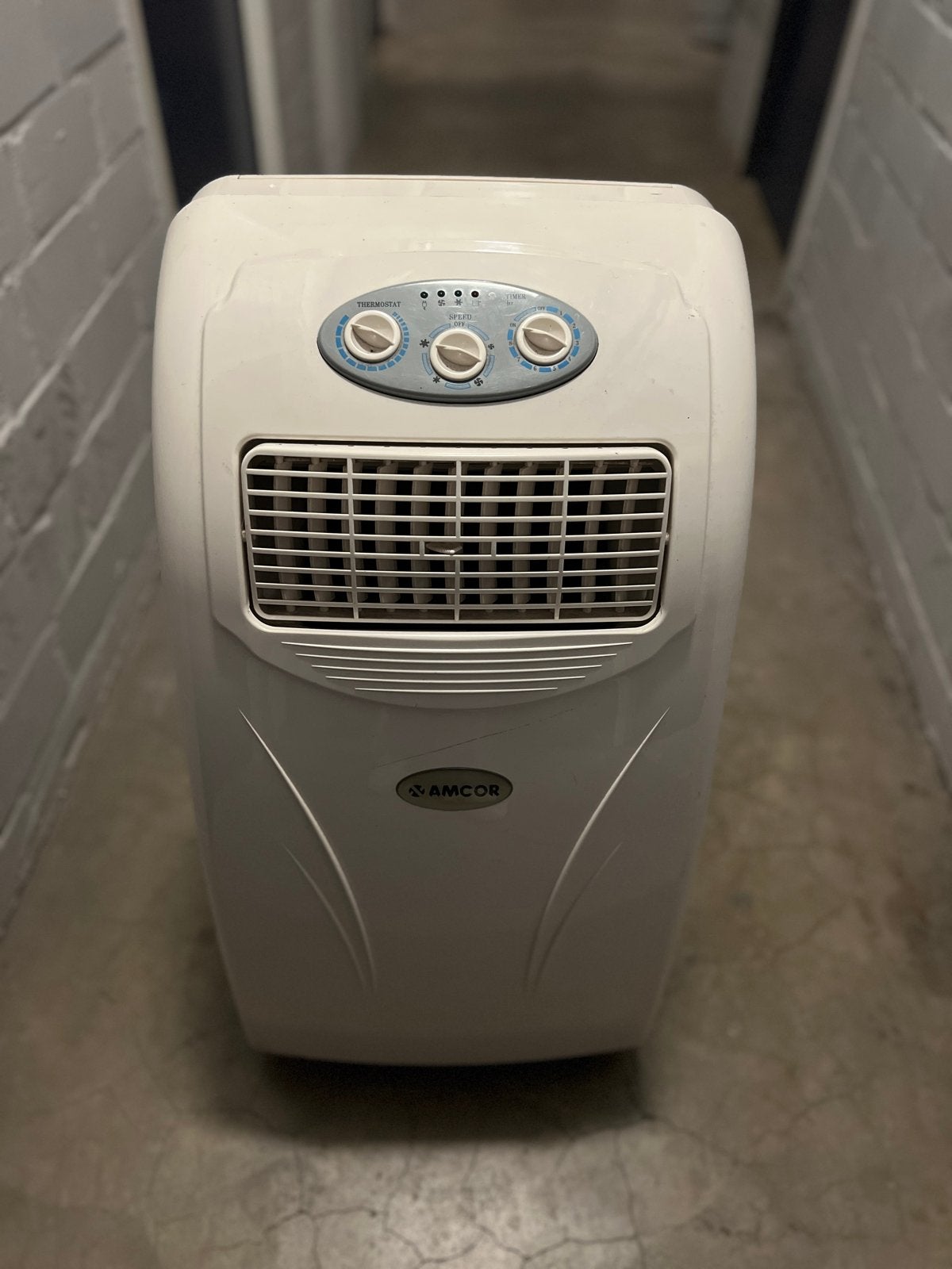 Amcor Mobiele Airco met Afvoerslang en Timer, Witgoed en Apparatuur, Ophalen, Gebruikt, Minder dan 60 m³, Timer