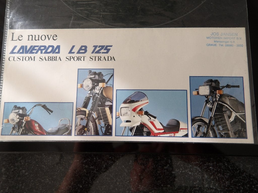 Laverda LB 125 Custom Sabbia Sport Strada Brochure, Ophalen of Verzenden, Overige merken