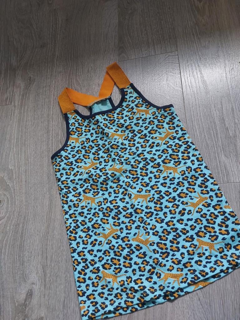 Stoer zomerhemdje met luipaardprint - Maat 140, Ophalen of Verzenden, Zo goed als nieuw, Meisje, Shirt of Longsleeve