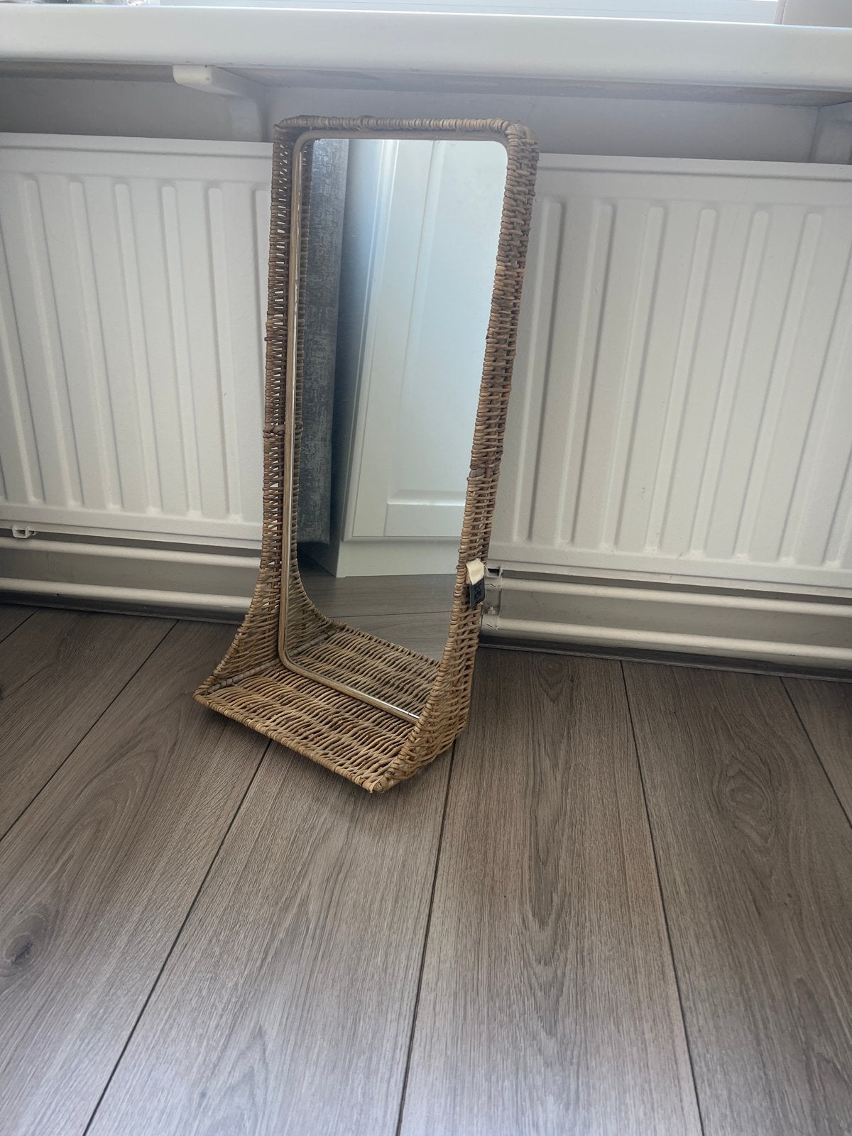 Riviera Maison Spiegel Riet, Huis en Inrichting, Woonaccessoires | Spiegels, Ophalen, Minder dan 50 cm, 100 tot 150 cm, Zo goed als nieuw
