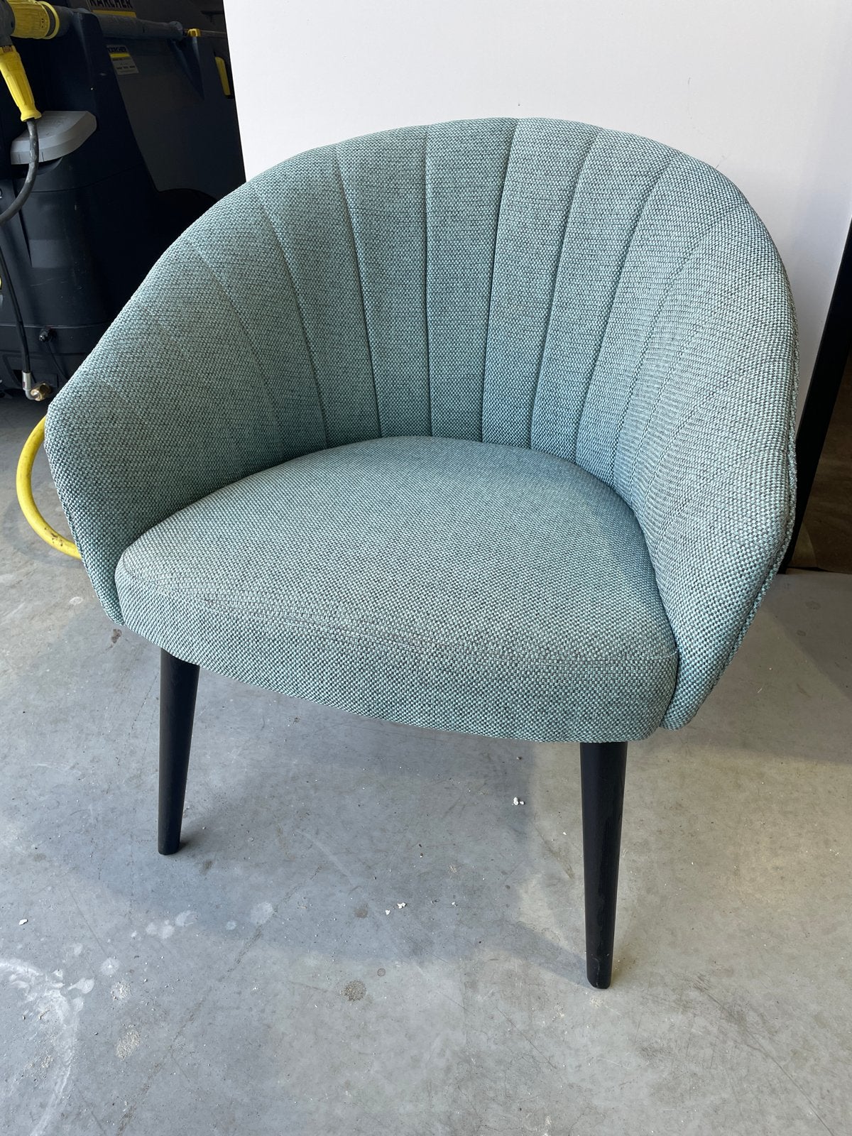 Licht groen/blauwe fauteuil - Zo goed als nieuw, Overige kleuren, Ophalen of Verzenden, Zo goed als nieuw, Eén
