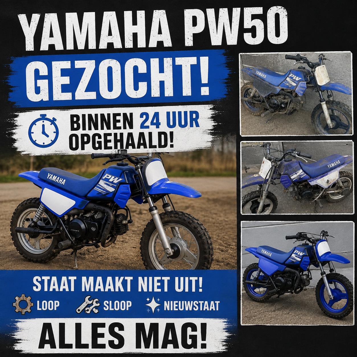 Yamaha pw50 gezocht, Ophalen, Yamaha