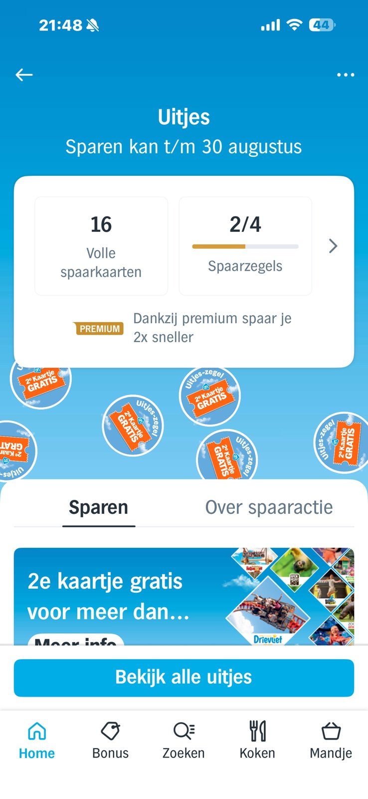 AH uitjeszegels, Albert Heijn, Ophalen