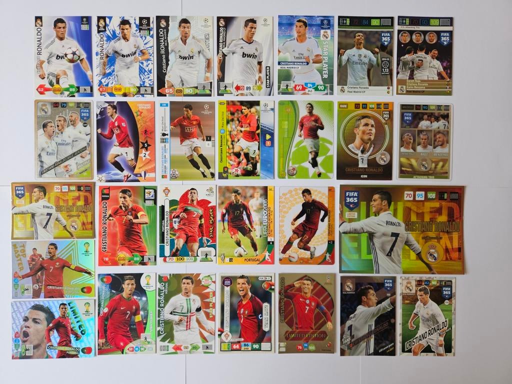 Panini 18x Cristiano Ronaldo 2006-2018, Ophalen of Verzenden, Nieuw, Poster, Plaatje of Sticker