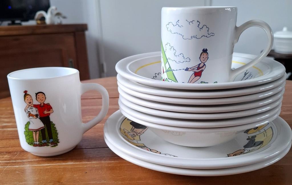Suske en Wiske servies, Ophalen of Verzenden, Overige stijlen, Bord(en)