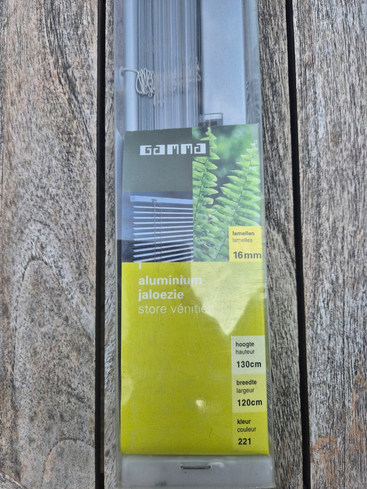 Nieuwe GAMMA aluminium jaloezie 120x130cm, kleur zilver, Ophalen, 100 tot 150 cm, 100 tot 150 cm, Nieuw