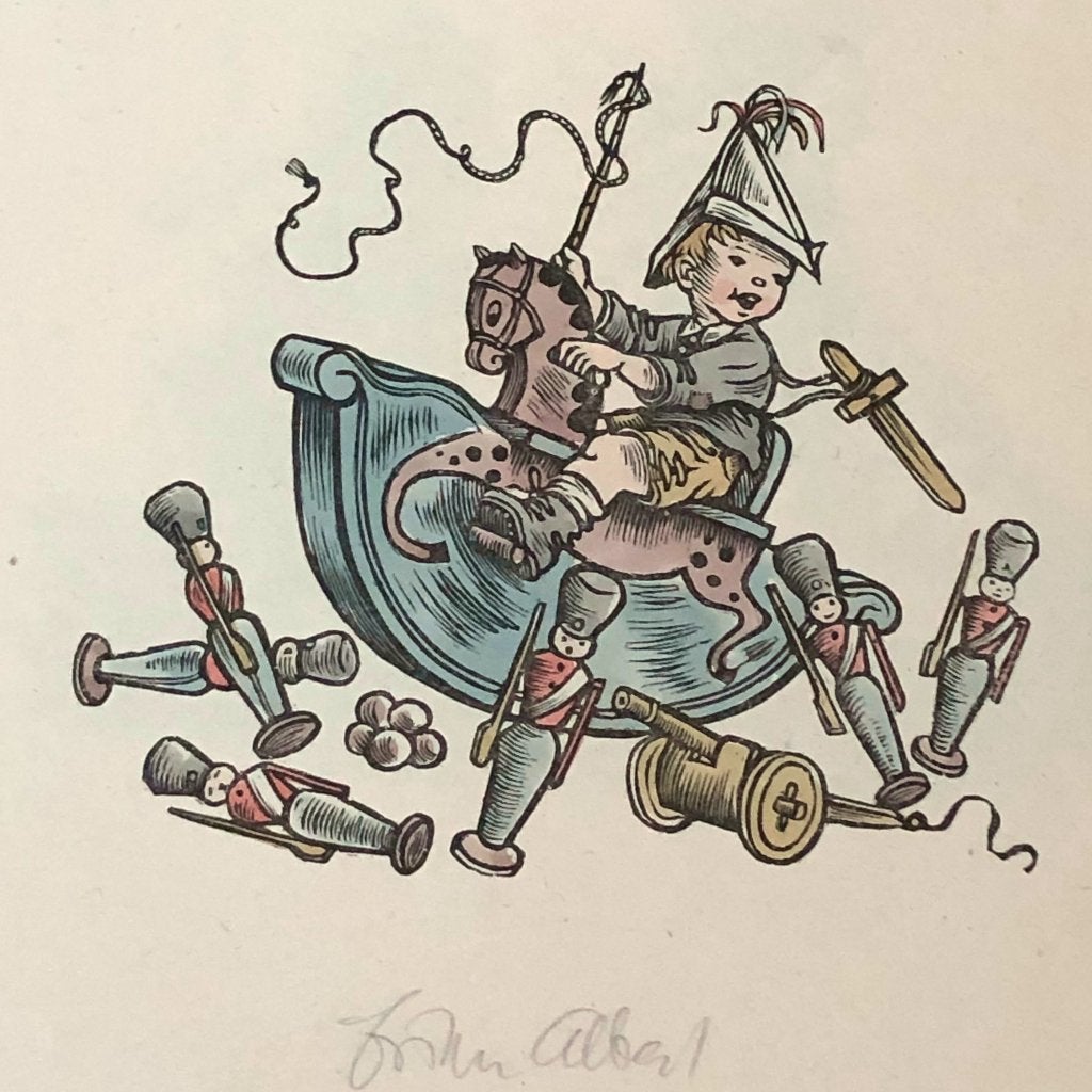 Erika Meier-Albert (1921-XX) Kleuren of ingekleurde houtsned, Ophalen of Verzenden