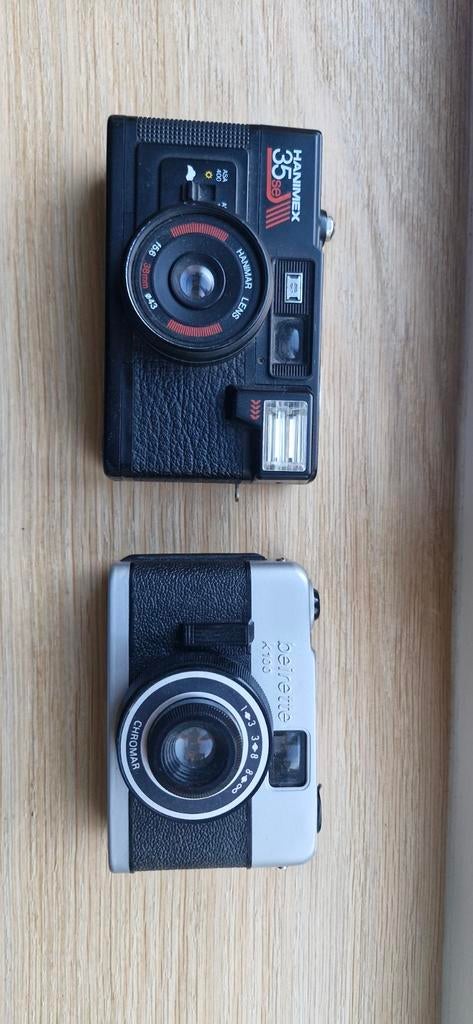 Vintage Hanimex 35 SE en Beirette K100 camera's, Audio, Tv en Foto, Fotocamera's Analoog, Ophalen of Verzenden, Gebruikt, Compact
