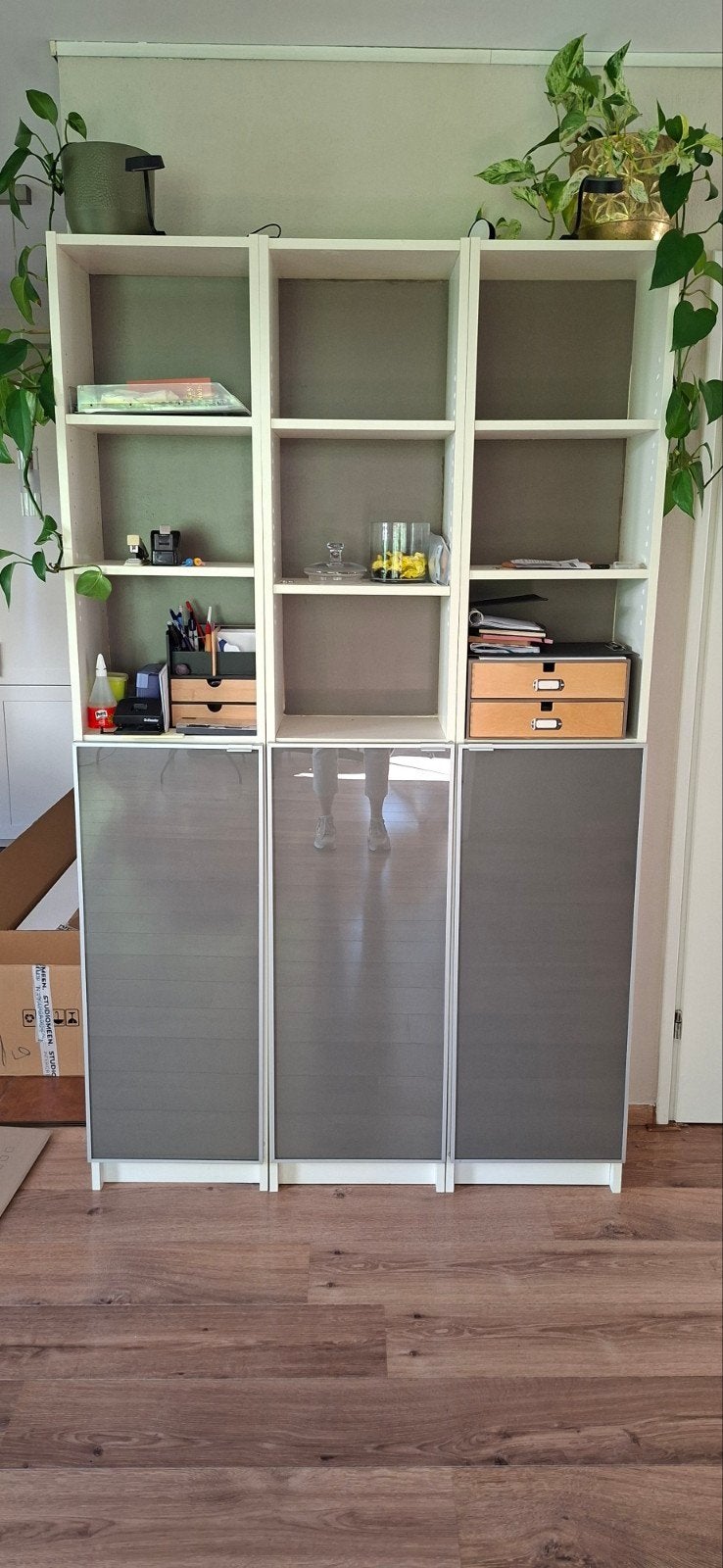 IKEA Kallax Kast met deuren en planken, Ophalen, 100 tot 150 cm, 200 cm of meer, Overige houtsoorten