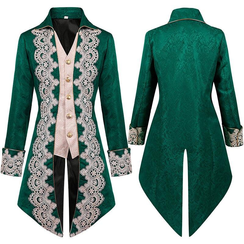 Groene heren steampunk jas / victoriaanse middeleeuwse, Kleding | Heren, Verzenden, Nieuw, Overige maten, Kleding