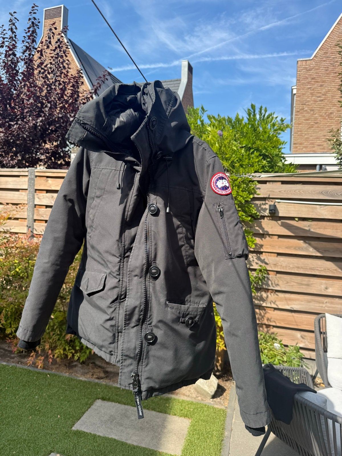 Canada Goose jas zwart, maat M, Ophalen of Verzenden, Gedragen, Maat 38/40 (M), Zwart