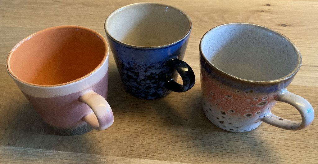 3 cappuchinomokken, HK living, 27cl, Ophalen of Verzenden, Zo goed als nieuw, Overige typen