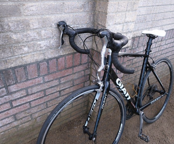 Giant racefiets L, alu frame, carb. voorvork/zadelpen (Def), Ophalen, 28 inch, Gebruikt, Aluminium