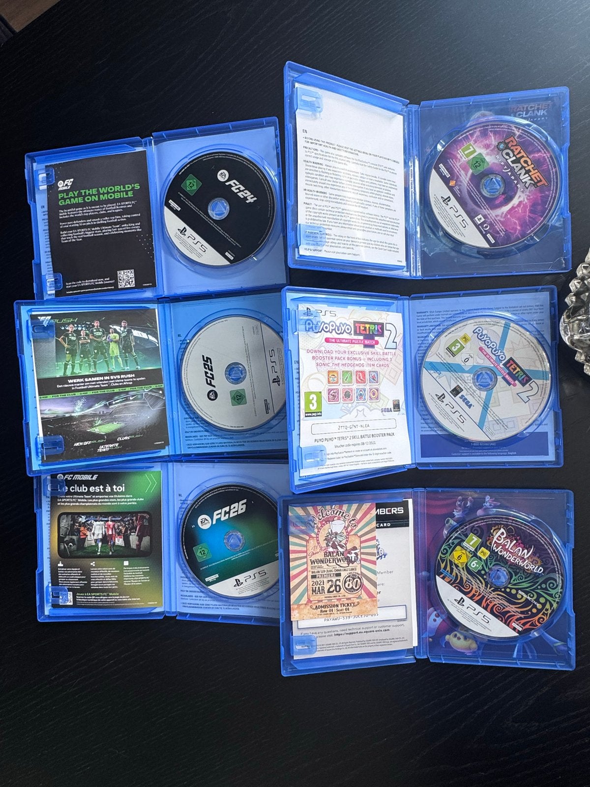 PS5 Games: FC24, FC25, Puyo Puto Tetris 2., Ophalen, Overige genres, 1 speler, Zo goed als nieuw