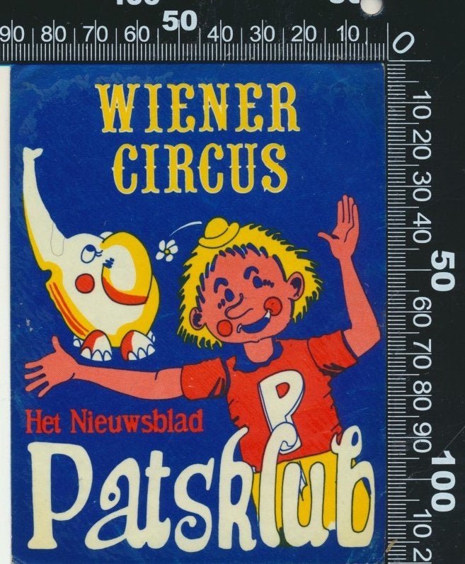 Sticker: Wiener Circus - Patsklub - Het Nieuwsblad, Ophalen of Verzenden, Zo goed als nieuw, Bedrijf of Vereniging
